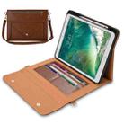 3-fold Zipper Leather Tablet Case Crossbody Pocket Bag For iPad 10.2 2019 / 2020 / 2021 / Air 2019 10.5(Brown) - 1