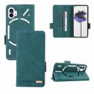 For Nothing Phone 1 Magnetic Clasp Flip Leather Phone Case(Green) - 1