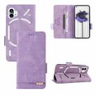 For Nothing Phone 1 Magnetic Clasp Flip Leather Phone Case(Purple) - 1