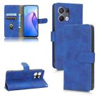 For OPPO Reno8 5G Skin Feel Magnetic Flip Leather Phone Case(Blue) - 1