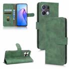 For OPPO Reno8 5G Skin Feel Magnetic Flip Leather Phone Case(Green) - 1