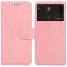 For Infinix Note 12 VIP Skin Feel Pure Color Flip Leather Phone Case(Pink) - 1