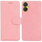 For Tecno Spark 9 Pro Skin Feel Pure Color Flip Leather Phone Case(Pink) - 1