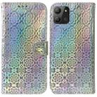 For Infinix Hot 11 2022 Colorful Magnetic Buckle Leather Phone Case(Silver) - 1