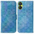 For Tecno Spark 9 Pro Colorful Magnetic Buckle Leather Phone Case(Blue) - 1