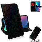 For iPhone 14 Plus Colorful Magnetic Buckle Leather Phone Case (Black) - 1