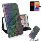 For iPhone 14 Pro Max Colorful Magnetic Buckle Leather Phone Case (Silver) - 1