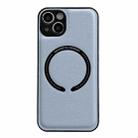 For iPhone 14 Litchi Texture Magsafe Magnetic Phone Case (Sierra Blue) - 1