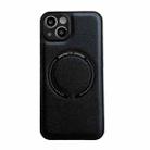 For iPhone 14 Plus Litchi Texture Magsafe Magnetic Phone Case (Black) - 1