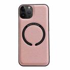 For iPhone 14 Pro Max Litchi Texture Magsafe Magnetic Phone Case (Pink) - 1