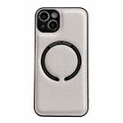 For iPhone 13 Litchi Texture Magsafe Magnetic Phone Case(White) - 1