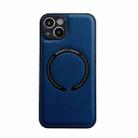 For iPhone 13 Litchi Texture Magsafe Magnetic Phone Case(Blue) - 1