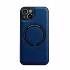 For iPhone 13 Pro Litchi Texture Magsafe Magnetic Phone Case (Blue) - 1