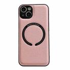 For iPhone 13 Pro Max Litchi Texture Magsafe Magnetic Phone Case (Pink) - 1