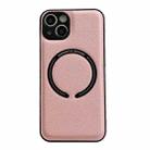 For iPhone 12 Litchi Texture Magsafe Magnetic Phone Case(Pink) - 1