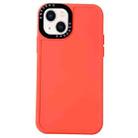 For iPhone 14 Black Lens Frame TPU Phone Case (Orange) - 1