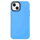 For iPhone 14 Black Lens Frame TPU Phone Case (Sky Blue) - 1