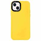 For iPhone 14 Black Lens Frame TPU Phone Case (Yellow) - 1