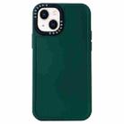 For iPhone 14 Plus Black Lens Frame TPU Phone Case (Dark Green) - 1