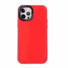 For iPhone 14 Pro Black Lens Frame TPU Phone Case(Red) - 1