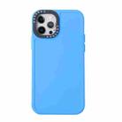 For iPhone 14 Pro Black Lens Frame TPU Phone Case(Sky Blue) - 1