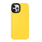 For iPhone 14 Pro Black Lens Frame TPU Phone Case(Yellow) - 1