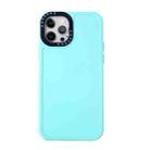 For iPhone 14 Pro Black Lens Frame TPU Phone Case(Lake Blue) - 1