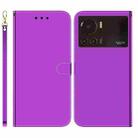 For Infinix Note 12 VIP Imitated Mirror Surface Horizontal Flip Leather Phone Case(Purple) - 1