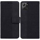 For Infinix Hot 11 2022 Geometric Embossed Leather Phone Case(Black) - 1