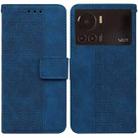 For Infinix Note 12 VIP Geometric Embossed Leather Phone Case(Blue) - 1