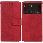 For Infinix Note 12 VIP Geometric Embossed Leather Phone Case(Red) - 1