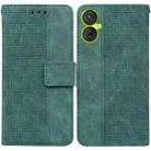 For Tecno Spark 9 Pro Geometric Embossed Leather Phone Case(Green) - 1