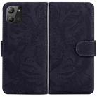 For Infinix Hot 11 2022 Tiger Embossing Pattern Horizontal Flip Leather Phone Case(Black) - 1