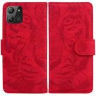 For Infinix Hot 11 2022 Tiger Embossing Pattern Horizontal Flip Leather Phone Case(Red) - 1