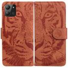 For Infinix Hot 11 2022 Tiger Embossing Pattern Horizontal Flip Leather Phone Case(Brown) - 1