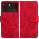 For Infinix Note 12 VIP Tiger Embossing Pattern Horizontal Flip Leather Phone Case(Red) - 1