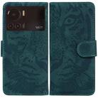 For Infinix Note 12 VIP Tiger Embossing Pattern Horizontal Flip Leather Phone Case(Green) - 1