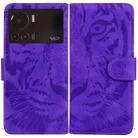 For Infinix Note 12 VIP Tiger Embossing Pattern Horizontal Flip Leather Phone Case(Purple) - 1