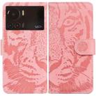 For Infinix Note 12 VIP Tiger Embossing Pattern Horizontal Flip Leather Phone Case(Pink) - 1