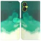 For Tecno Spark 9 Pro Watercolor Pattern Horizontal Flip Leather Phone Case(Cyan Green) - 1