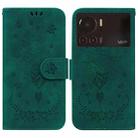 For Infinix Note 12 VIP Butterfly Rose Embossed Leather Phone Case(Green) - 1