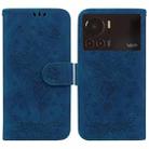 For Infinix Note 12 VIP Butterfly Rose Embossed Leather Phone Case(Blue) - 1