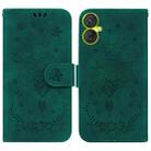 For Tecno Spark 9 Pro Butterfly Rose Embossed Leather Phone Case(Green) - 1