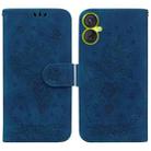 For Tecno Spark 9 Pro Butterfly Rose Embossed Leather Phone Case(Blue) - 1