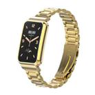 For Xiaomi Mi Band 7 Pro Three-Bead Metal Watch Band(Gold) - 1