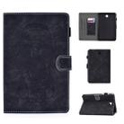 For Galaxy Tab A 8.0 (2015) T350 T355 Embossed Elephant Pattern Horizontal Flip PU Leather Case with Sleep Function & Magnetic Buckle & Bracket and Card Slot(Black) - 1