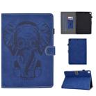 For iPad 10.2 10.5 /  iPad Air 10.5 2019 Embossed Elephant Pattern Horizontal Flip PU Leather Case with Sleep Function & Magnetic Buckle & Bracket and Card Slot(Blue) - 1