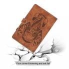 For iPad 2 3 4 Embossed Elephant Pattern Horizontal Flip PU Leather Case with Sleep Function & Magnetic Buckle & Bracket and Card Slot(Brown) - 3