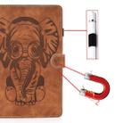 For iPad 2 3 4 Embossed Elephant Pattern Horizontal Flip PU Leather Case with Sleep Function & Magnetic Buckle & Bracket and Card Slot(Brown) - 10