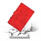 For iPad mini 1/2/3/4/5 Embossed Elephant Pattern Horizontal Flip PU Leather Case with Sleep Function & Magnetic Buckle & Bracket and Card Slot(Red) - 3